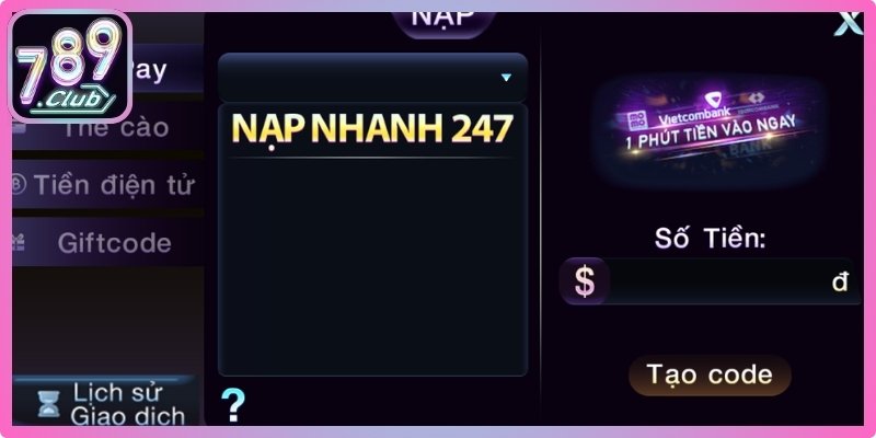 Thành viên được nạp tiền 789Club bao nhiêu lần mỗi ngày?