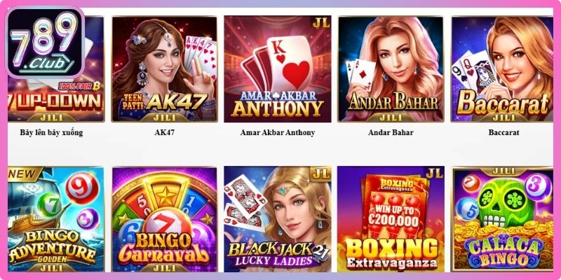 Jili Games với kho game bài đa dạng tại 789club