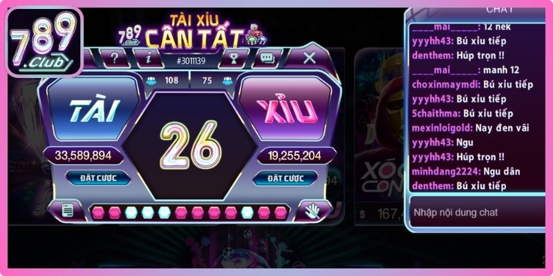 Tài Xỉu 789club 2 Giao diện thiết kế trực quan